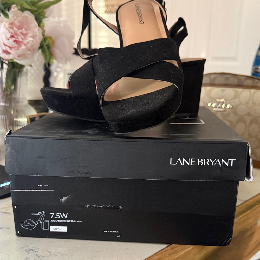 Lane Bryant Black Platform Sandals - Picture 3 of 3